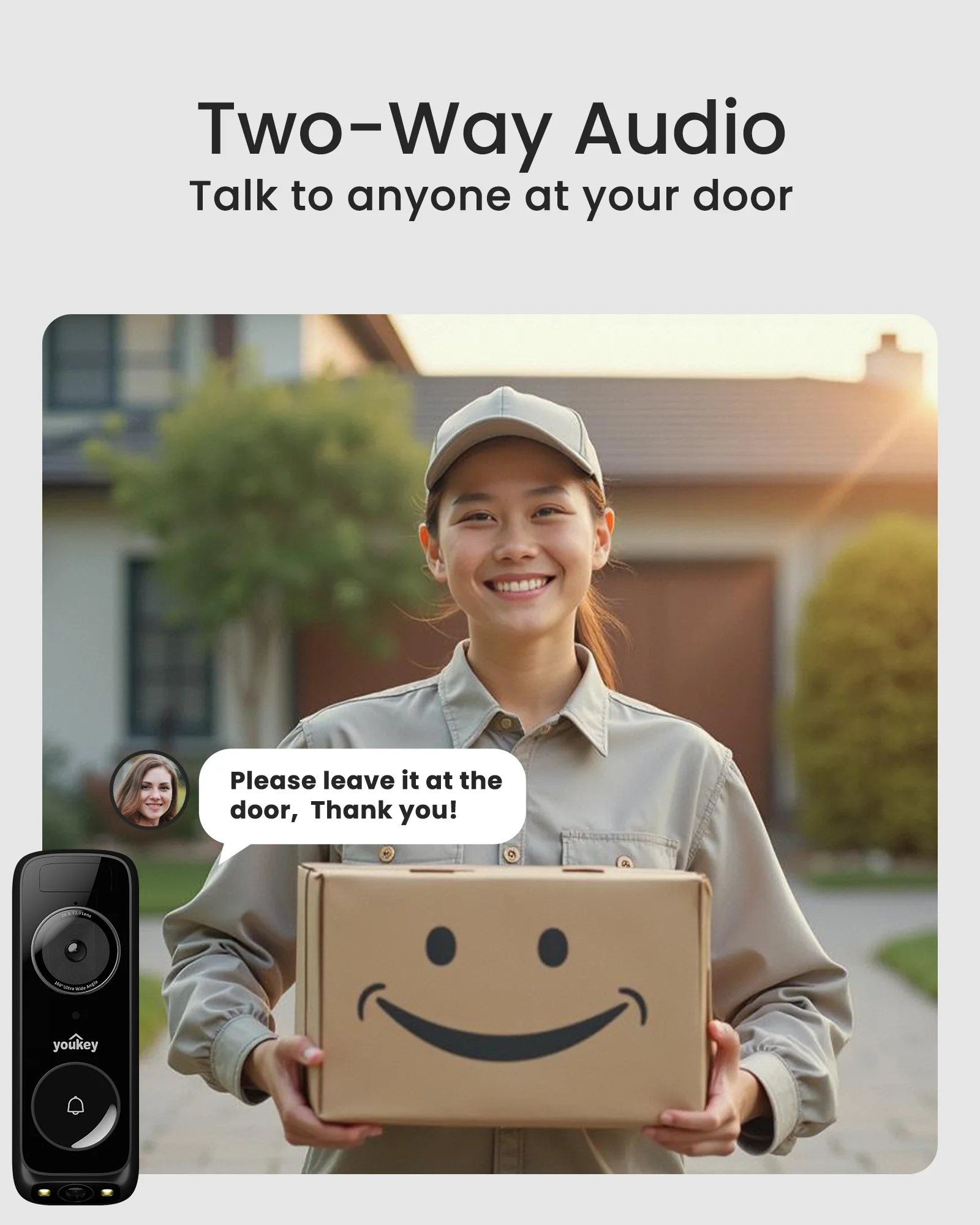 Youkey Dual-cam Doorbell DB312 (Battery Powered)