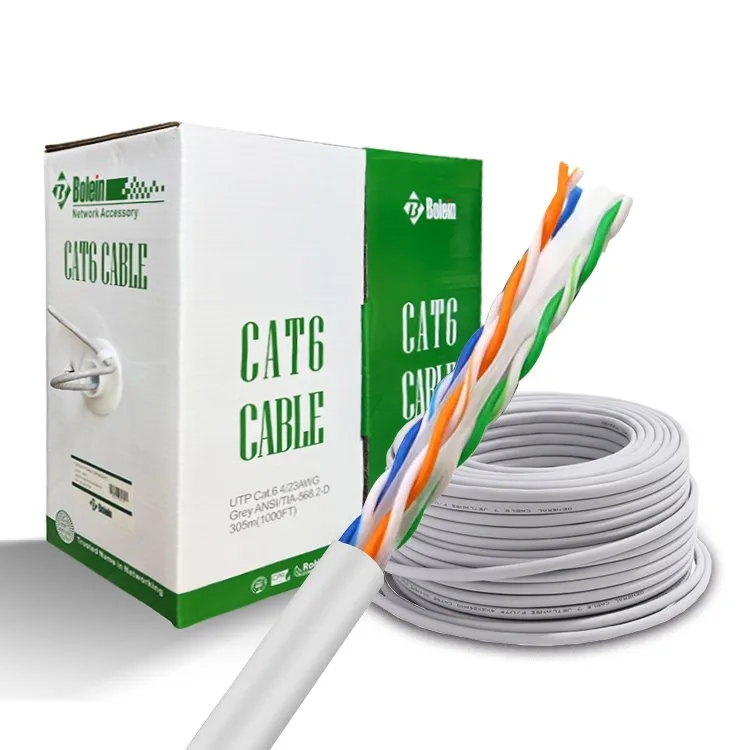 CAT6A S/FTP Lan Cable Indoor Grey/Blue, BC, Fluke Tested, LSZH view 1