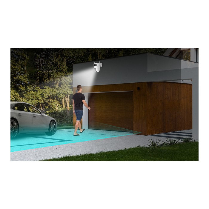EZVIZ H9c installed outdoors with smart detection