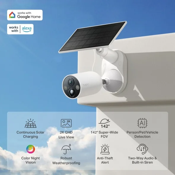 Tapo C425 Kit Solar-Powered Security Camera view 3