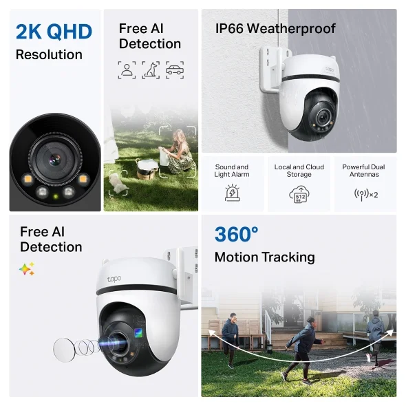 Tapo C520WS Outdoor Pan/Tilt 2K Camera view 3