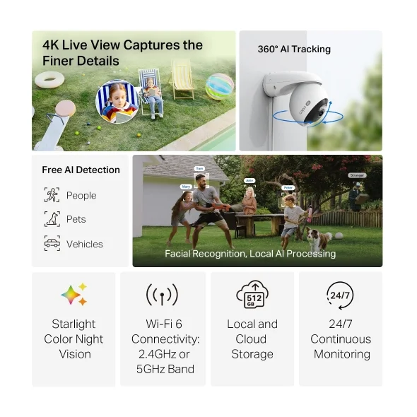 Tapo C560WS Outdoor Pan/Tilt Wi-Fi Security Camera view 1
