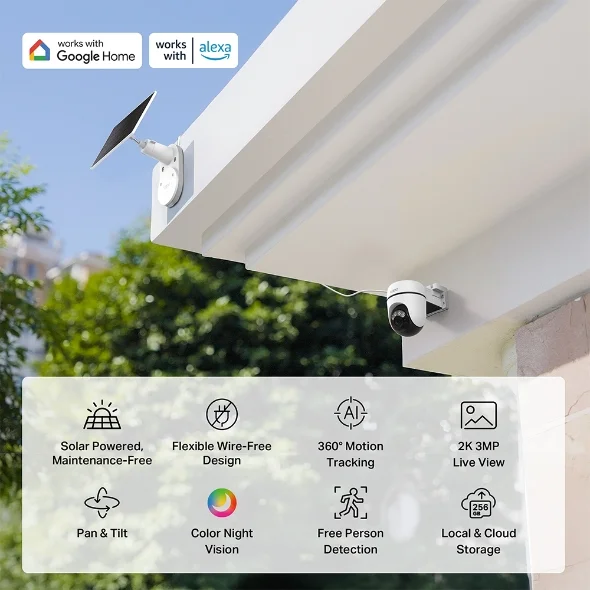 Tapo C610 Kit 3MP Solar-Powered Pan/Tilt Security Camera view 3