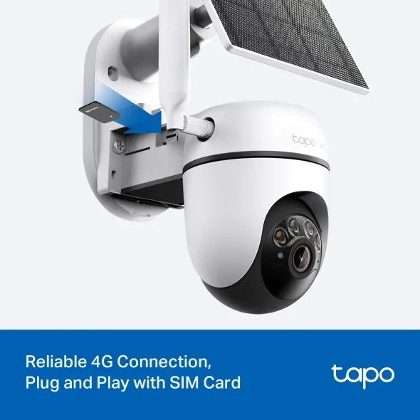 Tapo C615G Kit 3MP Solar-Powered Pan/Tilt 4G LTE Security Camera view 2