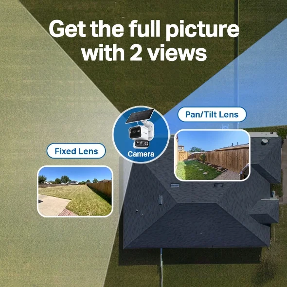 Tapo C645D Kit Solar-Powered Dual-Lens Pan/Tilt Security Camera view 3