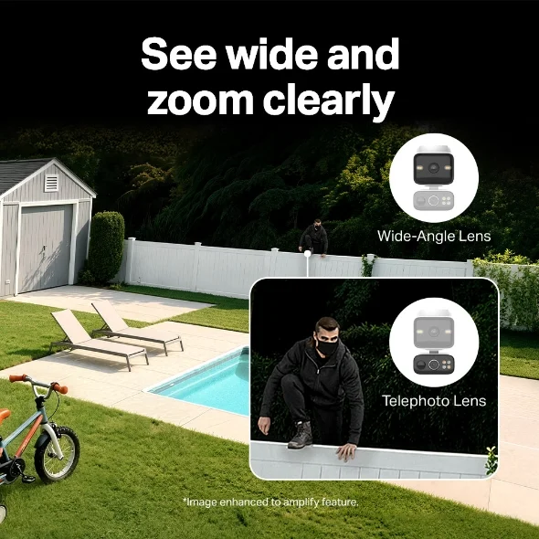 Tapo C645D Kit Solar-Powered Dual-Lens Pan/Tilt Security Camera view 4