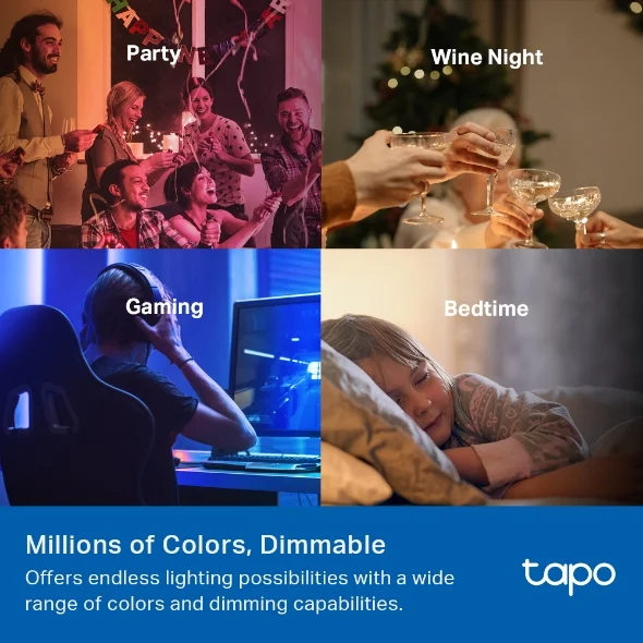 Tapo L535E Smart Wi-Fi Multicolor Light Bulb (1055 Lumens, Matter & Voice Control) view 3