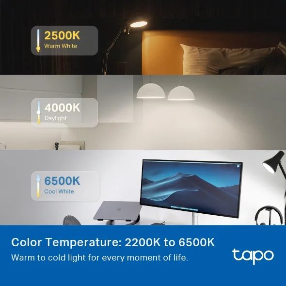 Tapo L535E Smart Wi-Fi Multicolor Light Bulb (1055 Lumens, Matter & Voice Control) view 4