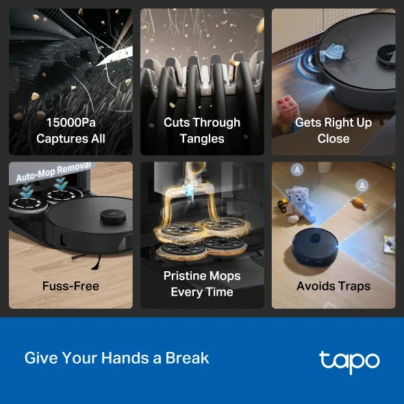 Tapo RV 50Pro Omni Ai Detection Robot Vacuum Mop All In One Self Cleaning Station view 4