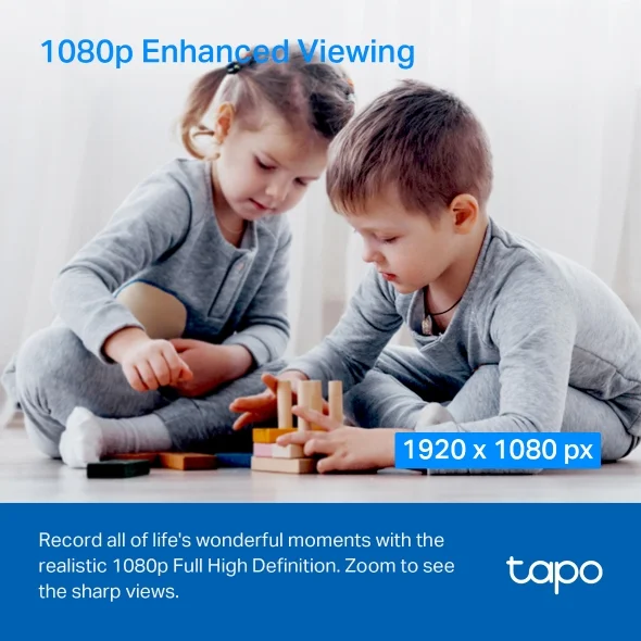 Tapo TP-Link C200 360° 2MP 1080p Full HD Pan/Tilt Home Security Wi-Fi Smart Camera| Alexa Enabled| 2-Way Audio| Night Vision| Motion Detection| Sound and Light Alarm| Indoor CCTV view 2