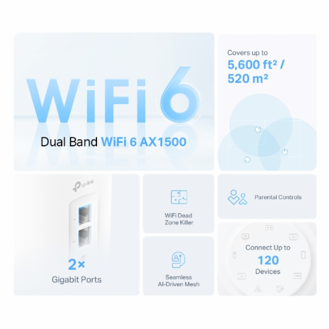 Tp-Link Deco X10 AX1500 Whole Home Mesh Wi-Fi 6 System (1-pack)